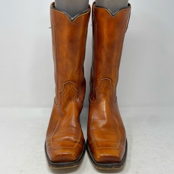 Vintage 1970s ACME Square Toe Roper Cowboy Boots Mens Size 7.5D USA main image 8